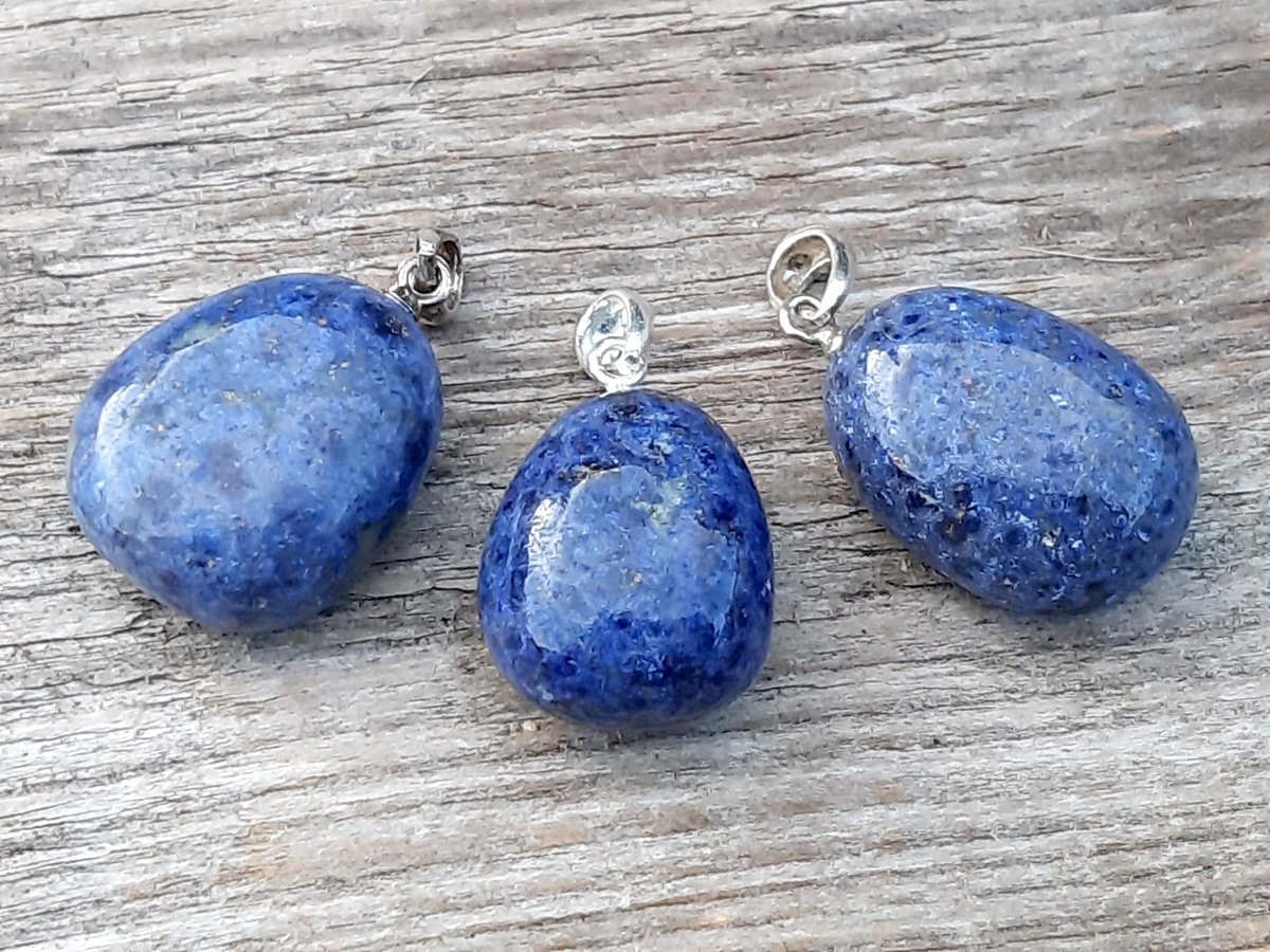 Edelsteen Dumortieriet hanger - 925 sterling zilver